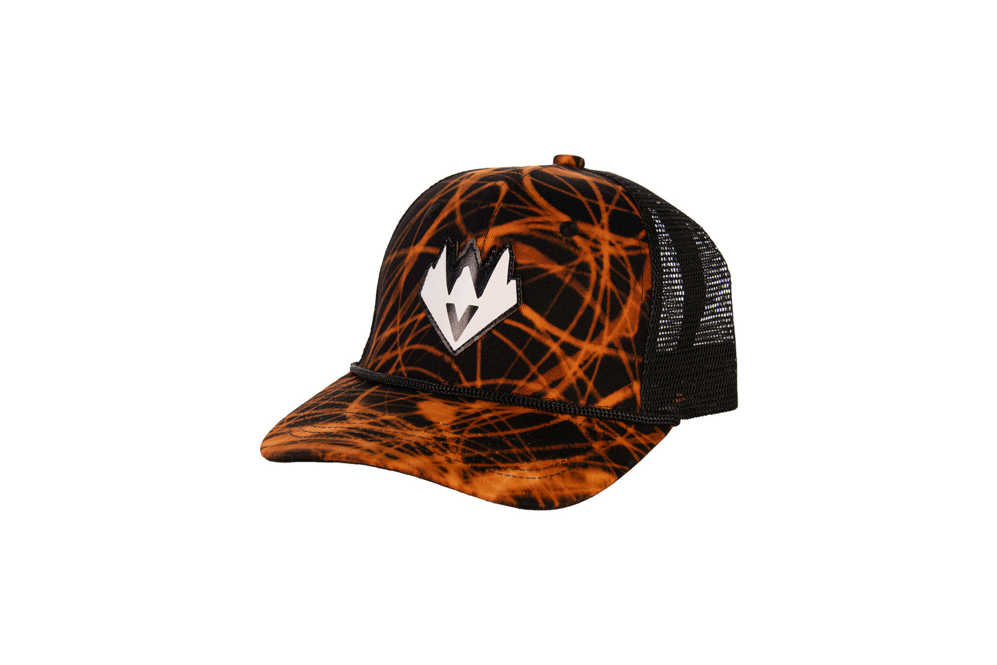 Black Bleach Dye Meshback Hat - WVA Shield (Nebula Series)
