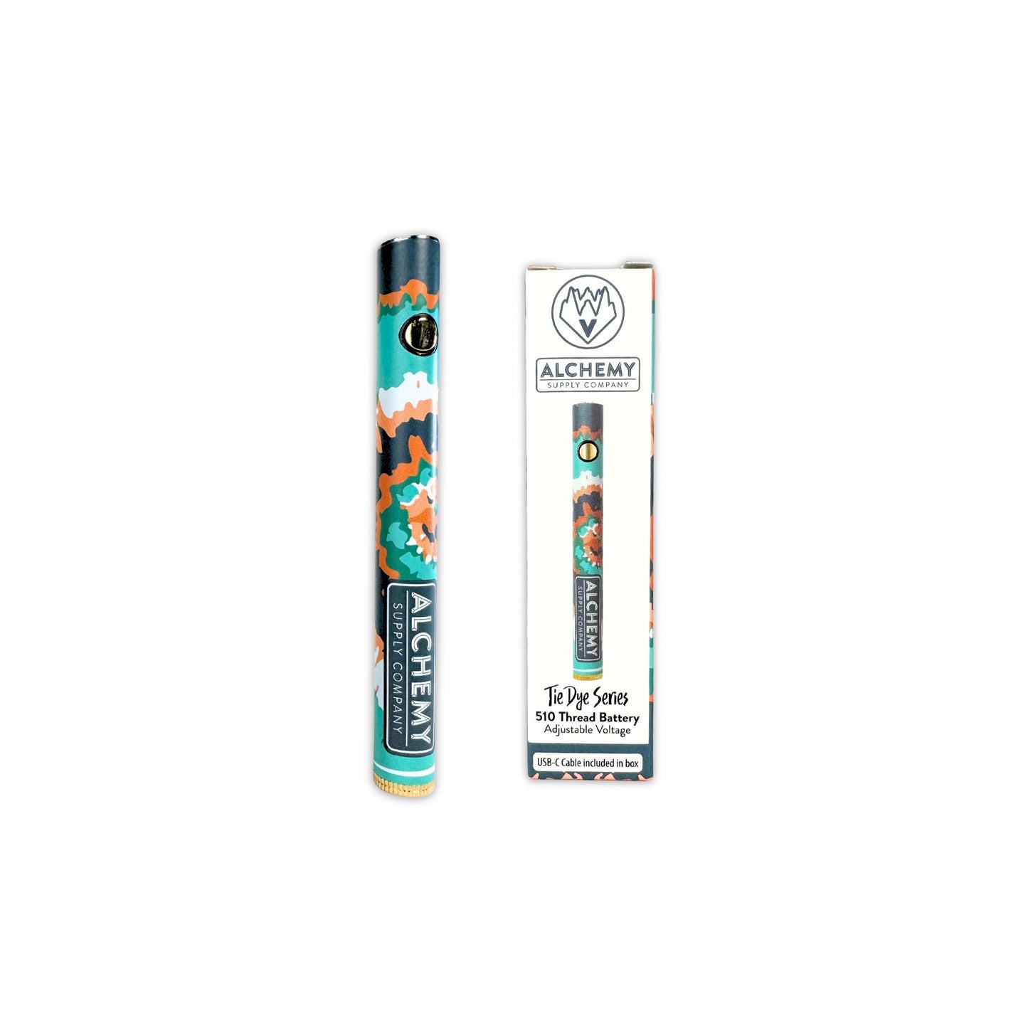 510 Thread Adjustable Battery - Ocean Tie dye