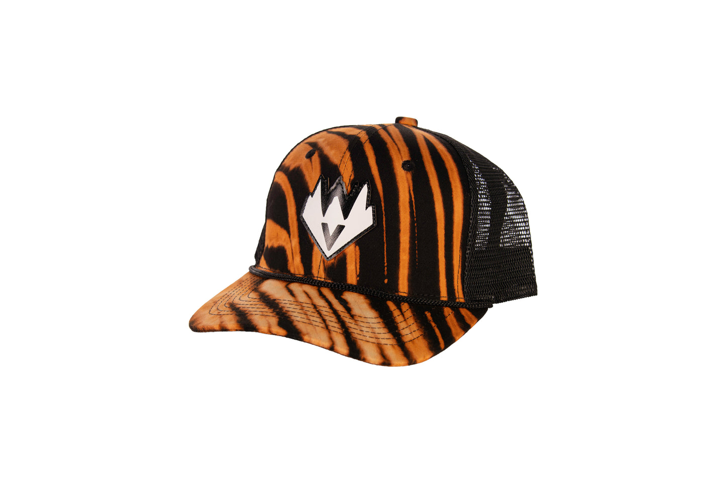 Black Bleach Dye Meshback Hat - WVA Shield (Hatch Series)